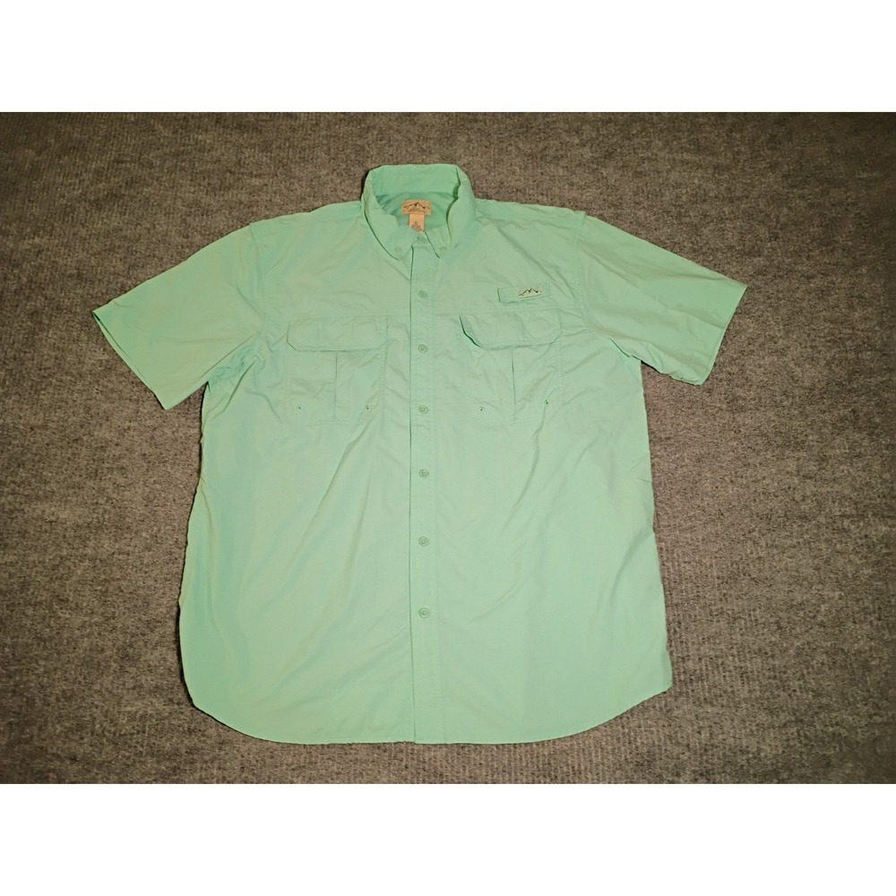 Blue Mountain Men's Turquoise Button Down Shirt Size XL Outdoor Hike